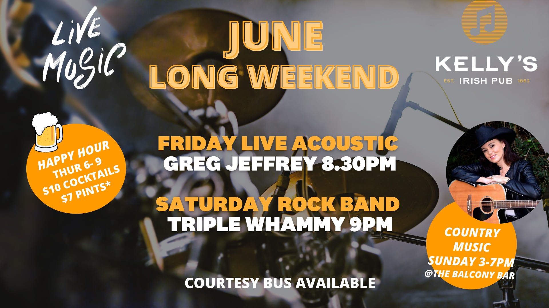 June long weekend at Kelly's Irish Pub Mudgee Region